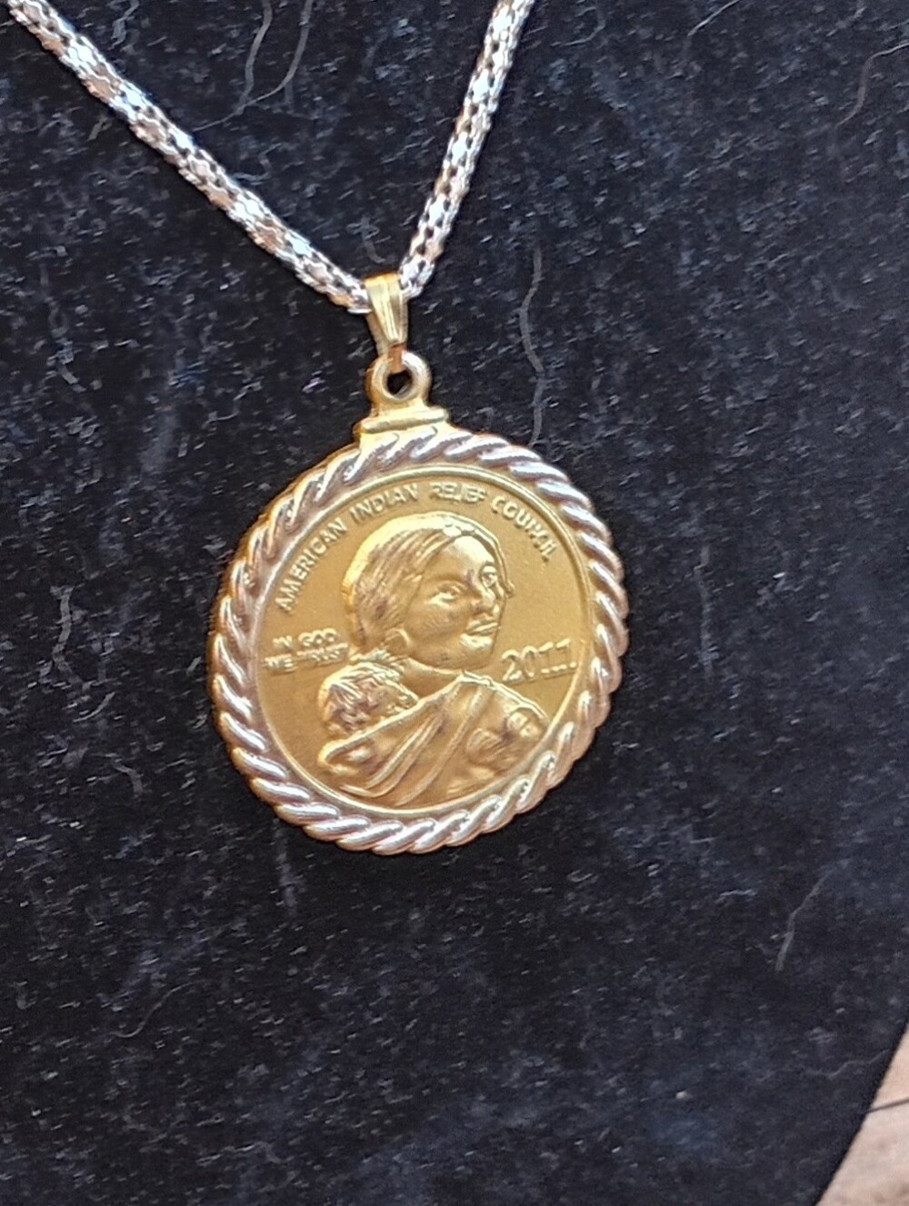 Gold-Tone Coin Pendant Necklace - Women Jewelry